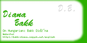 diana bakk business card